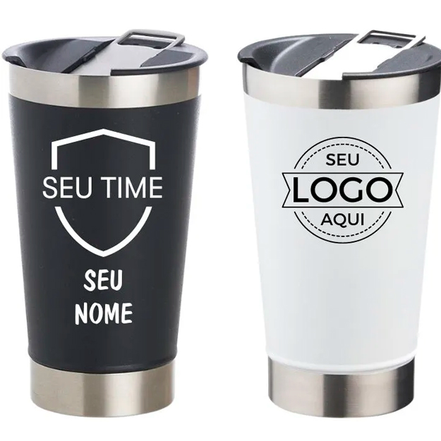 Copos Térmicos Personalizados com Tampa e Abridor: